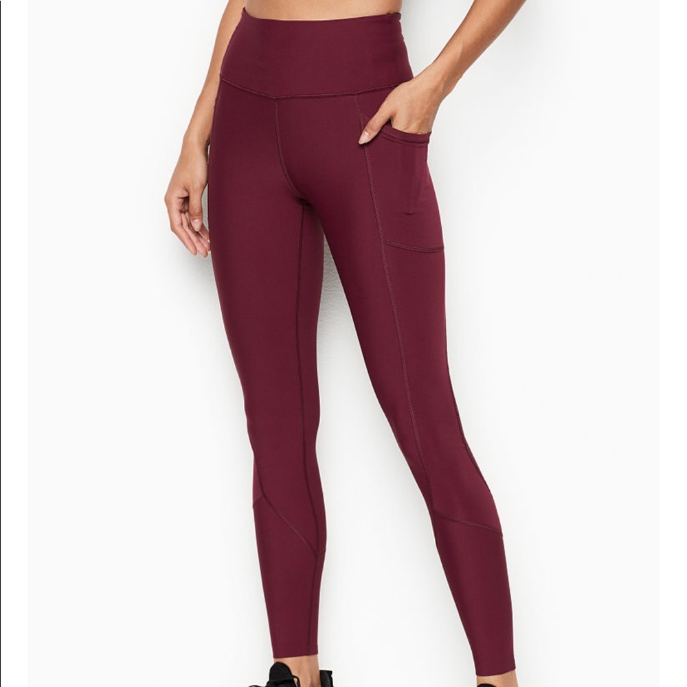 NWOT Victoria’s Secret Burgundy Leggings, Medium